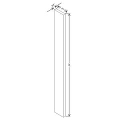 J&K Mahogany J5 Wall Filler 3" W x 30" H