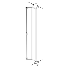 Fabuwood Allure Galaxy Mocha 03"W X. 30"H Wall Filler