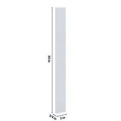 J&K White Shaker S8 Wall Filler 3" W x 30" H