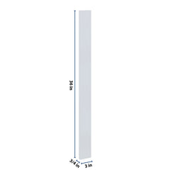 J&K White Shaker S8 Wall Filler 3" W x 36" H
