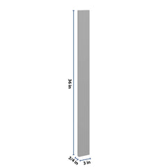 J&K Castle Grey S5 Wall Filler 3" W x 36" H