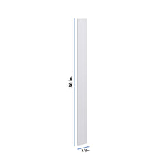 Modernform Cabinet Matte White 3" W X 36" H Wall Filler