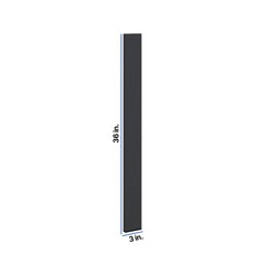 Modernform Cabinet Onyx Black Shaker 3" W X 36" H Wall Filler