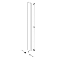 Fabuwood Ovela Catalina Frappe 1 3" W X 36" H Wall Filler