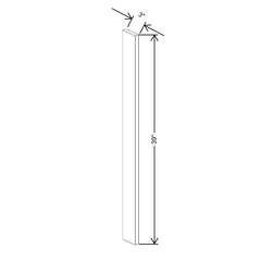 Fabuwood Ovela Catalina Frappe 1 3" W X 39" H Wall Filler