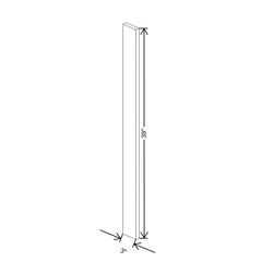 Fabuwood Allure Luxe Forest Green 3" W X 39" H Wall Filler