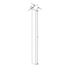 J&K Almond S2 Wall Filler 3" W x 42" H