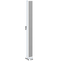 J&K Castle Grey S5 Wall Filler 3" W x 42" H