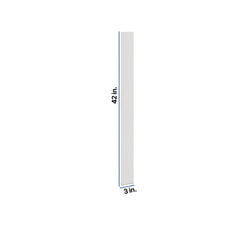 Modernform Cabinet White Shaker 3" W X 42" H Wall Filler
