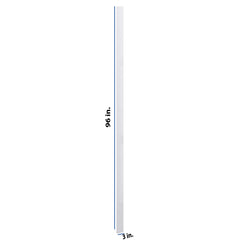 Modernform Cabinet Gloss White 3" W X 96" H Tall Filler