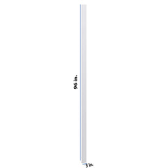 Modernform Cabinet Matte White 3" W X 96" H Tall Filler