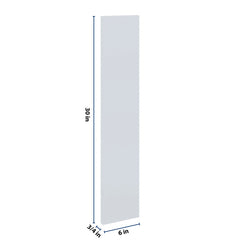J&K White Shaker S8 Wall Filler 6" W x 30" H