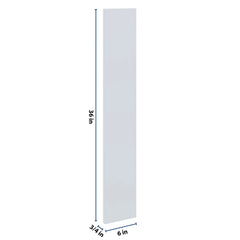 J&K White Shaker S8 Wall Filler 6" W x 36" H