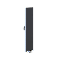 Modernform Cabinet Onyx Black Shaker 6" W X 36" H Wall Filler