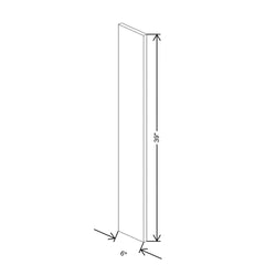 Fabuwood Allure Echo Cabernet Red 6" W X 39" H Wall Filler