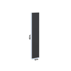 Modernform Cabinet Onyx Black Shaker 6" W X 42" H Wall Filler