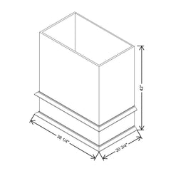 CNC Concord Richmond Stone 36" W Boxed Wood Hood