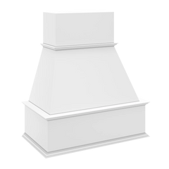 CNC Luxor 5-Piece White 36" W Traditional Wood Hood