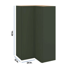 Modernform Cabinet Slim Sage Green 24" W X 42" H X 12" D Wall Easy Reach Cabinet