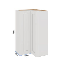 Modernform Cabinet White Shaker 24" W X 42" H X 12" D Wall Easy Reach Cabinet