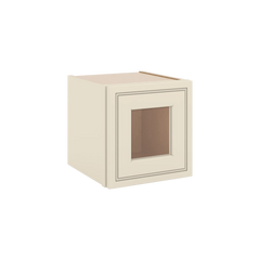 J&K Pearl Glazed H9 Wall Glass Cabinet - 12" W x 12" H (No Glass Insert)