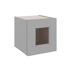 J&K Castle Grey S5 Wall Glass Cabinet - 12" W x 12" H (No Glass Insert)