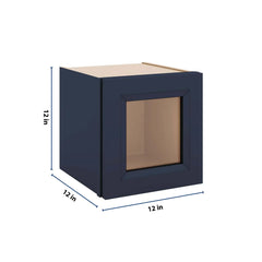 J&K Naval B7 Wall Glass Cabinet - 12" W x 12" H (No Glass Insert)