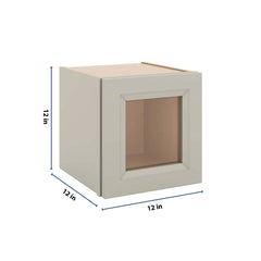 J&K Pebble B6 Wall Glass Cabinet - 12" W x 12" H (No Glass Insert)