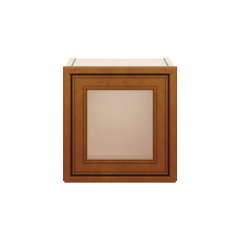 J&K Mocha Glazed K10 Wall Glass Cabinet - 12" W x 12" H (No Glass Insert)