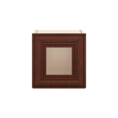 J&K Mahogany J5 Wall Glass Cabinet - 12" W x 12" H (No Glass Insert)