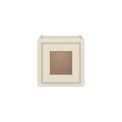 J&K Pearl Glazed H9 Wall Glass Cabinet - 12" W x 12" H (No Glass Insert)