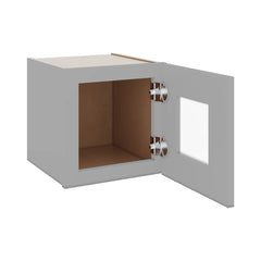 J&K Castle Grey S5 Wall Glass Cabinet - 12" W x 12" H (No Glass Insert)
