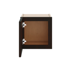 J&K Espresso K8 Wall Glass Cabinet - 12" W x 12" H (No Glass Insert)