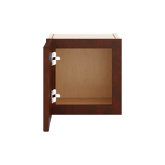 J&K Mahogany J5 Wall Glass Cabinet - 12" W x 12" H (No Glass Insert)
