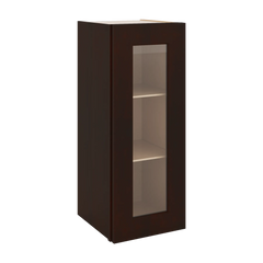 J&K Java Coffee S1 Wall Glass Cabinet - 12" W x 30" H (No Glass Insert)