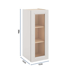 J&K Pure B5 Wall Glass Cabinet - 12" W x 30" H (No Glass Insert)