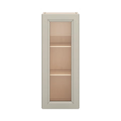 J&K Pebble B6 Wall Glass Cabinet - 12" W x 30" H (No Glass Insert)