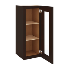 J&K Java Coffee S1 Wall Glass Cabinet - 12" W x 30" H (No Glass Insert)