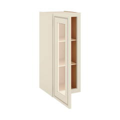 J&K Pearl Glazed H9 Wall Glass Cabinet - 12" W x 30" H (No Glass Insert)