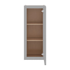 J&K Castle Grey S5 Wall Glass Cabinet - 12" W x 30" H (No Glass Insert)