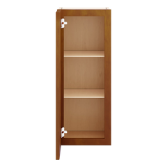 J&K Mocha Glazed K10 Wall Glass Cabinet - 12" W x 30" H (No Glass Insert)