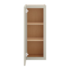 J&K Pebble B6 Wall Glass Cabinet - 12" W x 30" H (No Glass Insert)