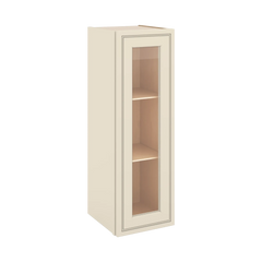 J&K Pearl Glazed H9 Wall Glass Cabinet - 12" W x 36" H (No Glass Insert)