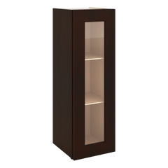 J&K Java Coffee S1 Wall Glass Cabinet - 12" W x 36" H (No Glass Insert)