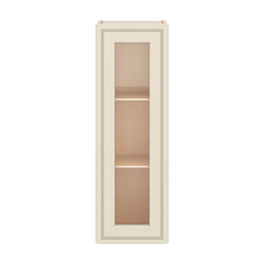 J&K Pearl Glazed H9 Wall Glass Cabinet - 12" W x 36" H (No Glass Insert)
