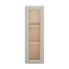 J&K Pebble B6 Wall Glass Cabinet - 12" W x 36" H (No Glass Insert)