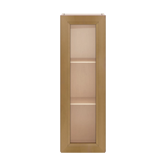 J&K Butterscotch B8 Wall Glass Cabinet - 12" W x 36" H (No Glass Insert)