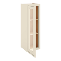 J&K Pearl Glazed H9 Wall Glass Cabinet - 12" W x 36" H (No Glass Insert)