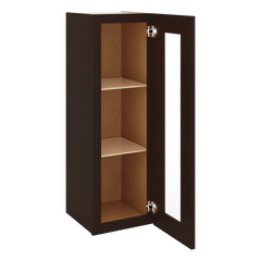 J&K Java Coffee S1 Wall Glass Cabinet - 12" W x 36" H (No Glass Insert)