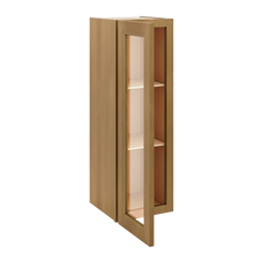 J&K Butterscotch B8 Wall Glass Cabinet - 12" W x 36" H (No Glass Insert)